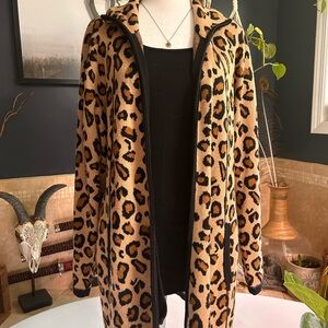 Rachel Zoe Leopard Print Teddy Sweater